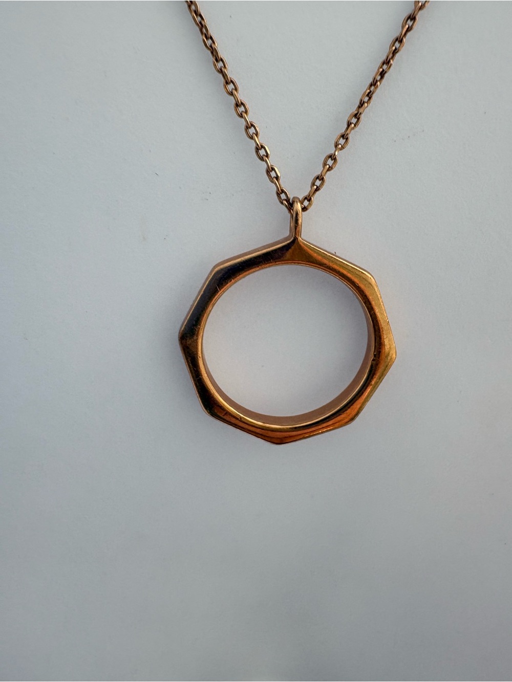 Gold Octagon Pendant Necklace - Women Jewelry j crew nwot